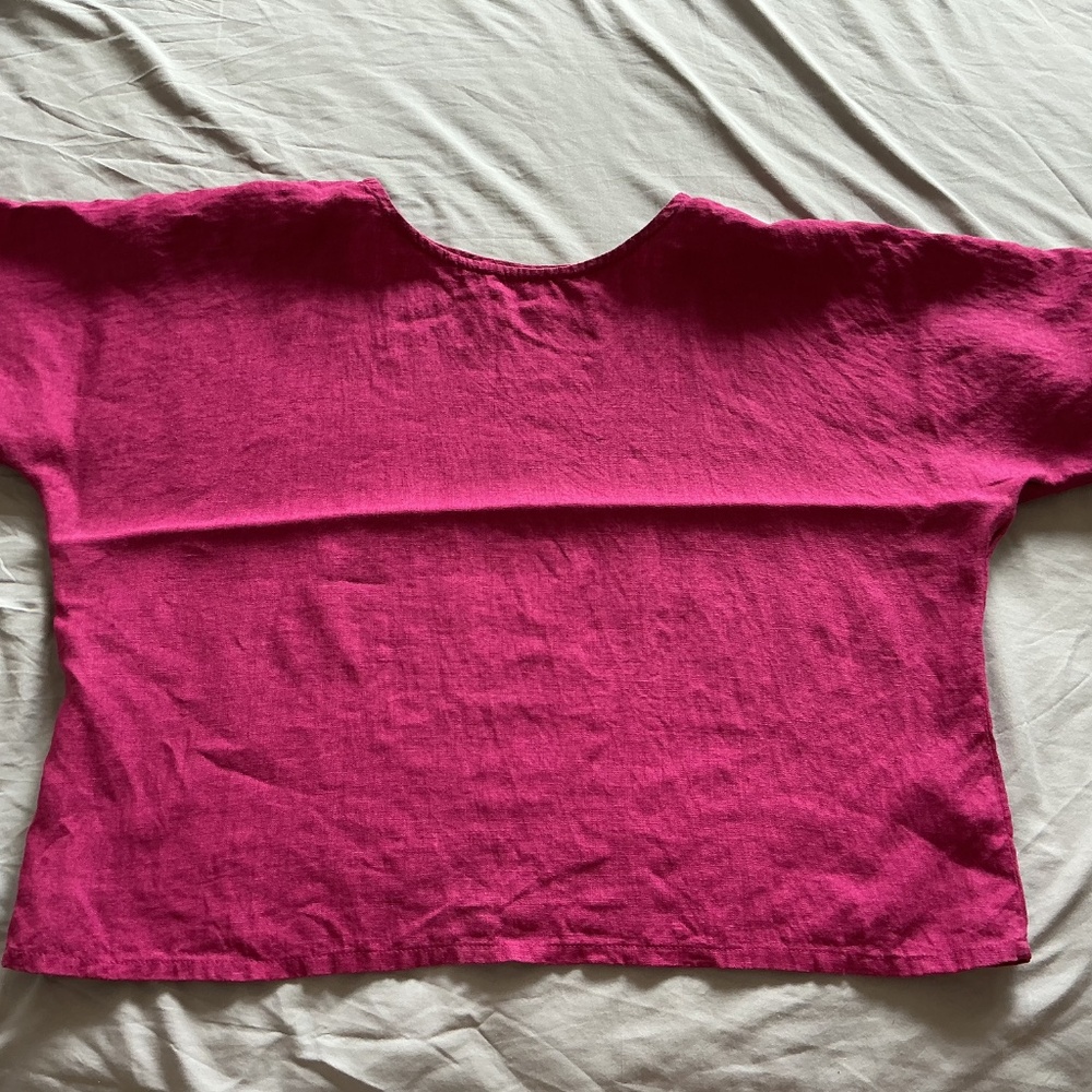 Linen top(pink) - Picture 2 of 8